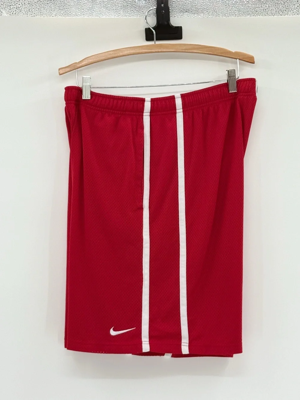Nike Red Mesh Basketball Shorts XL Athletic Gym Training Drawstring Activewear